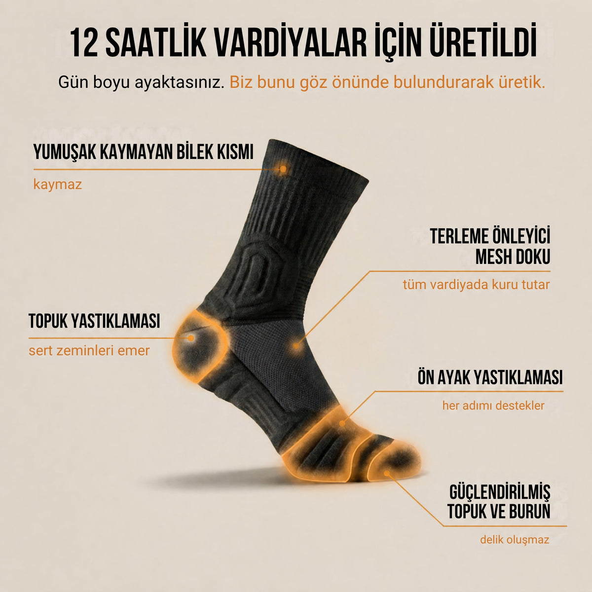 Ovenery® - İş Çorapları